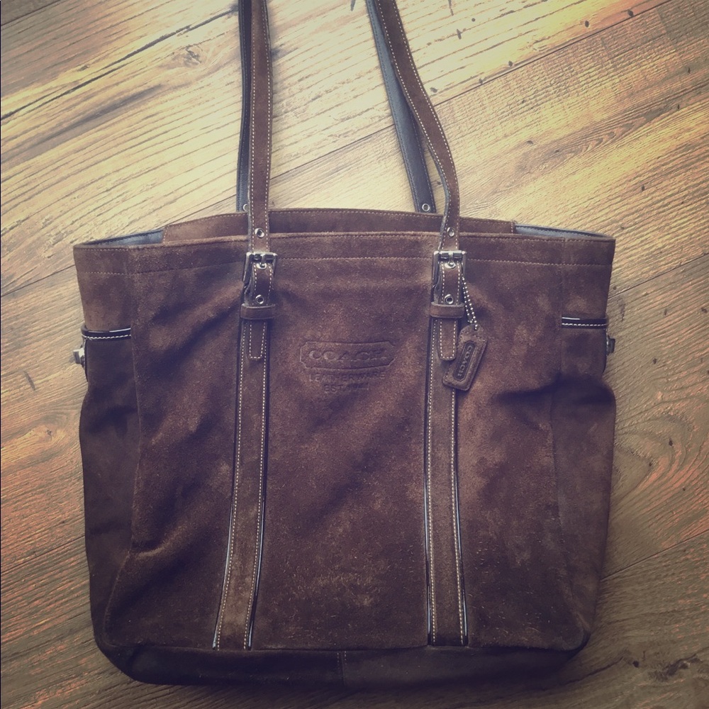 Suede Coach Purse